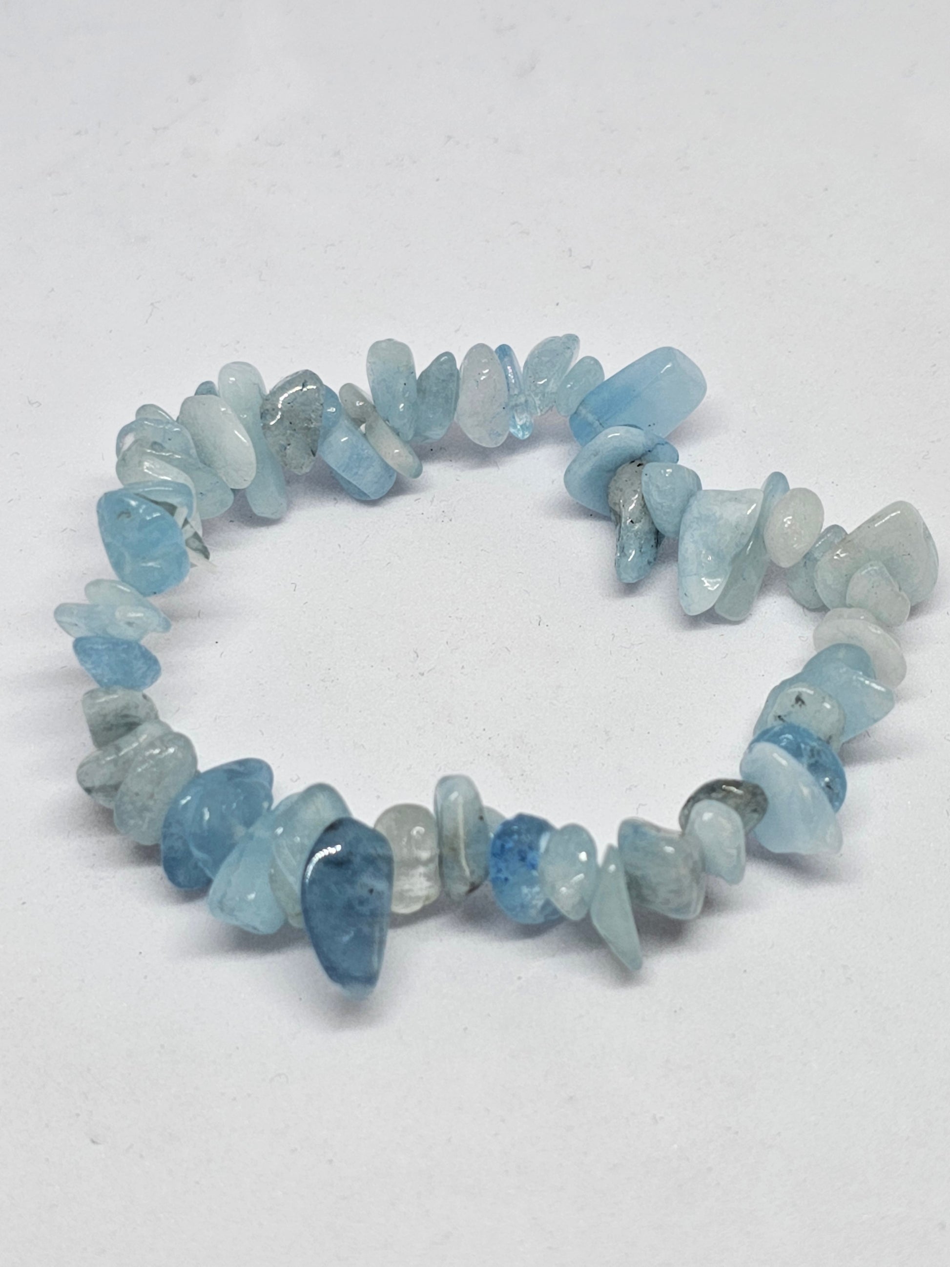 Aquamarine Chip Crystal Bracelet - Rivendell Shop