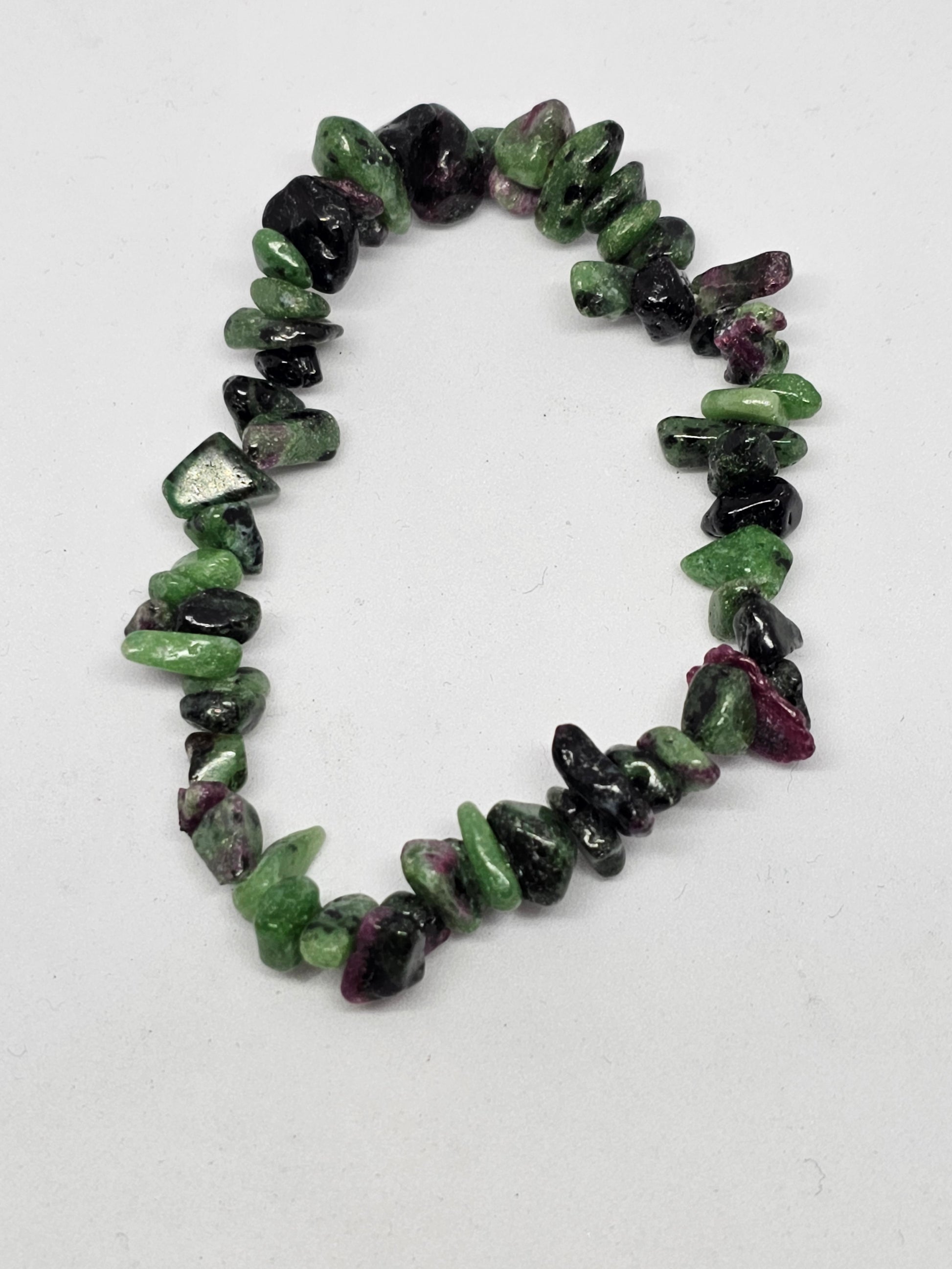 Ruby Zoisite Chip Crystal Bracelet - Rivendell Shop