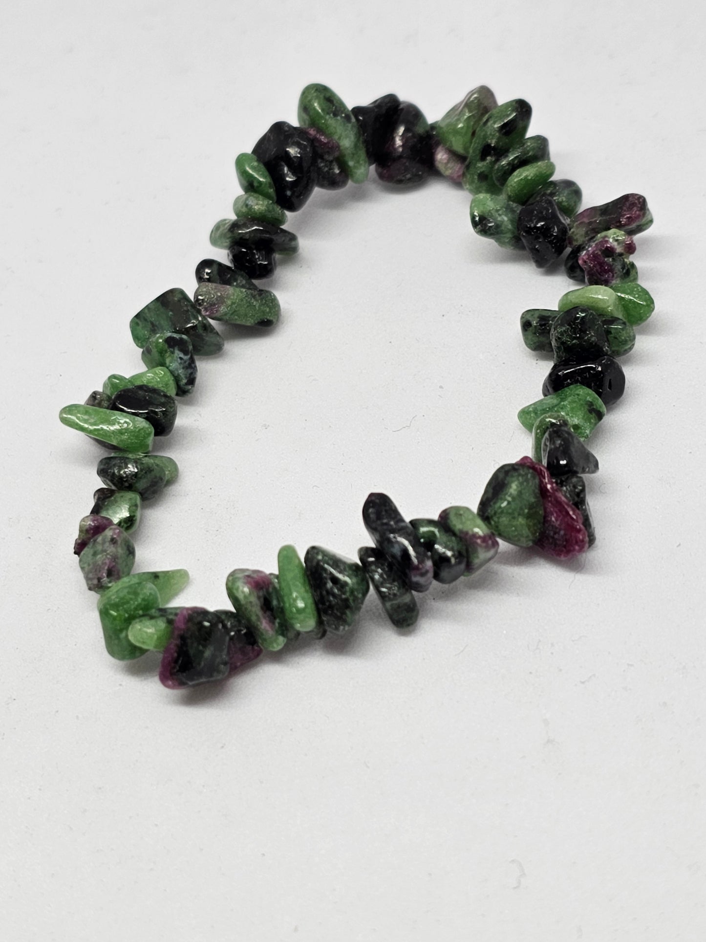 Ruby Zoisite Chip Crystal Bracelet - Rivendell Shop