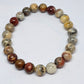 Crazy Lace Agate Round Bead Bracelet - Rivendell Shop