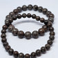 Brown Snowflake Obsidian Round Bead Crystal Bracelet - Rivendell Shop