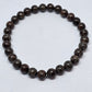 Brown Snowflake Obsidian Round Bead Crystal Bracelet - Rivendell Shop