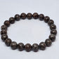 Brown Snowflake Obsidian Round Bead Crystal Bracelet - Rivendell Shop