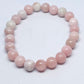 Pink Opal Round Bead Crystal Bracelet - Rivendell Shop