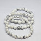 White Howlite Round Bead Crystal Bracelet - Rivendell Shop