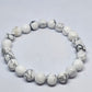 White Howlite Round Bead Crystal Bracelet - Rivendell Shop