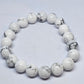 White Howlite Round Bead Crystal Bracelet - Rivendell Shop