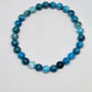 Blue Apatite Round Bead Crystal Bracelet - Rivendell Shop