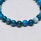 Blue Apatite Round Bead Crystal Bracelet - Rivendell Shop