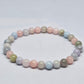 Morganite Round Bead Crystal Bracelet - Rivendell Shop