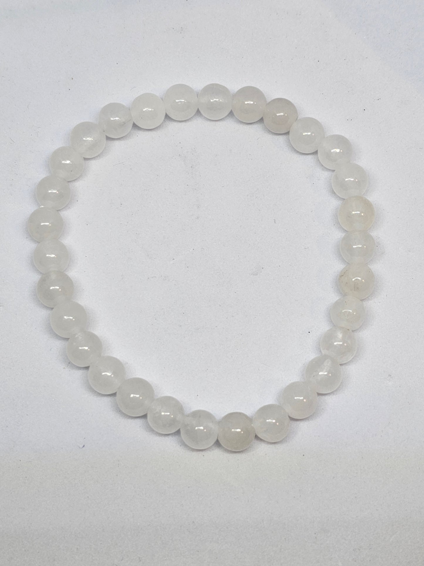 Clear Quartz Round Bead Crystal Bracelet - Rivendell Shop
