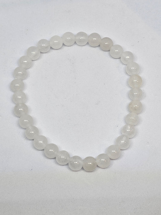 Clear Quartz Round Bead Crystal Bracelet - Rivendell Shop