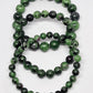 Ruby Zoisite Round Bead Crystal Bracelet - Rivendell Shop