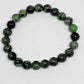 Ruby Zoisite Round Bead Crystal Bracelet - Rivendell Shop