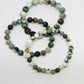 Moss Agate Round Bead Crystal Bracelet - Rivendell Shop