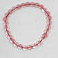 Cherry Quartz Round Bead Crystal Bracelet - Rivendell Shop