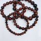 Mahogany Obsidian Round Bead Crystal Bracelet - Rivendell Shop