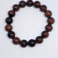 Mahogany Obsidian Round Bead Crystal Bracelet - Rivendell Shop