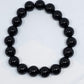 Black Onyx Round Bead Crystal Bracelet - Rivendell Shop