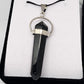 Black Obsidian Stirling Silver Point Pendant - Rivendell Shop