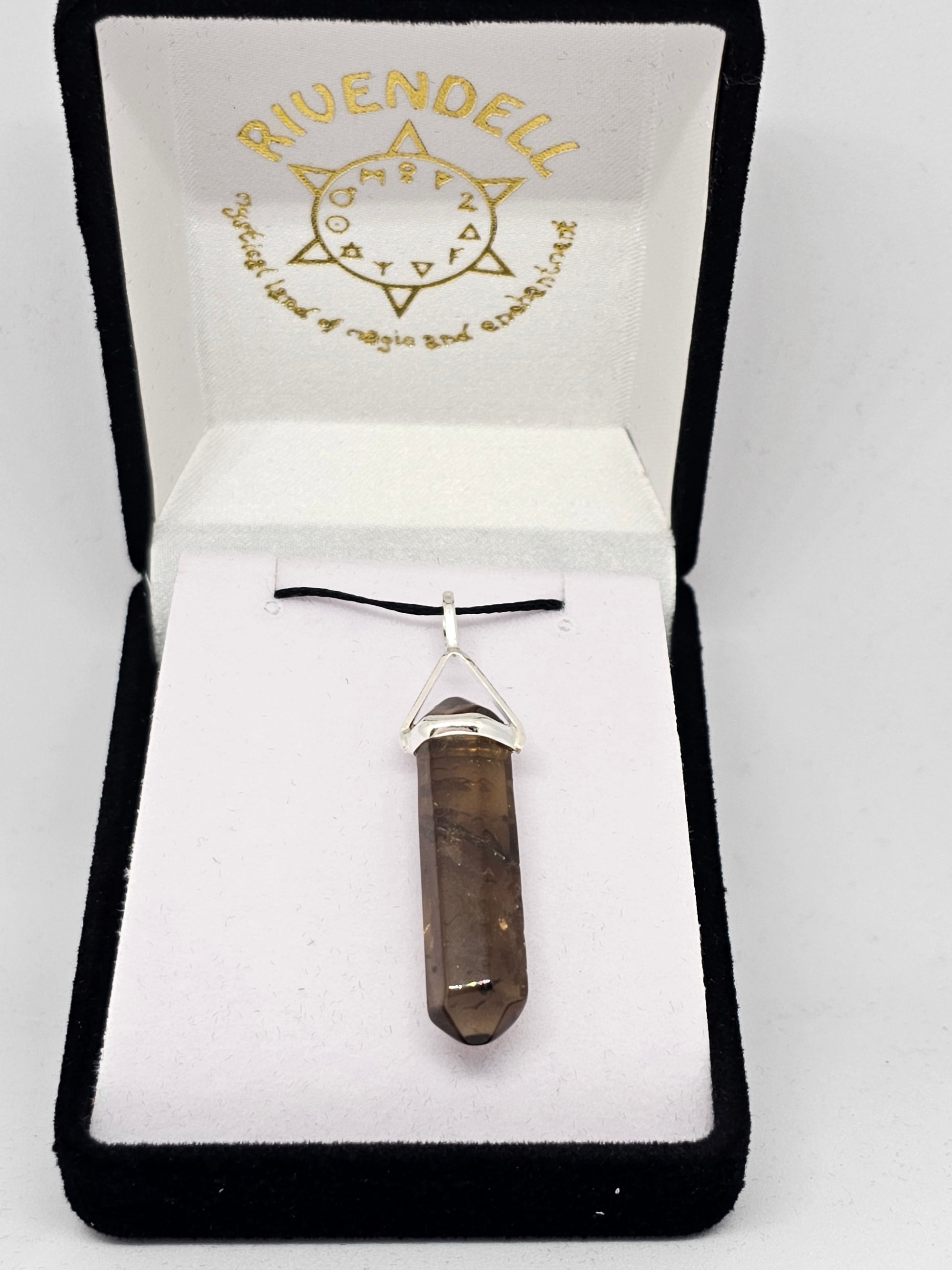 Smoky Quartz Silver Point Pendant - Rivendell Shop