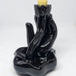 Backflow Incense Cone Burner - Hand with Lotus - Rivendell Shop