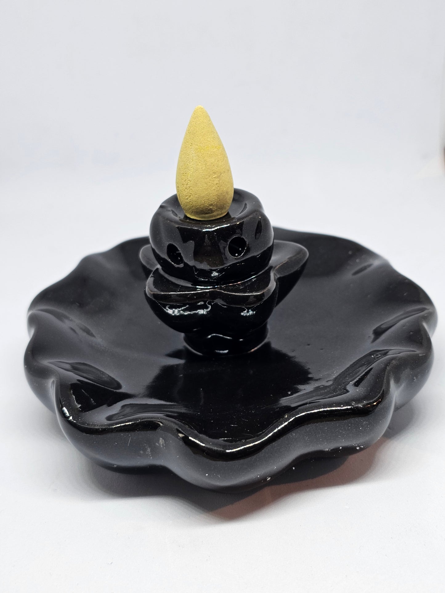 Backflow Incense Cone Burner Lotus - Rivendell Shop