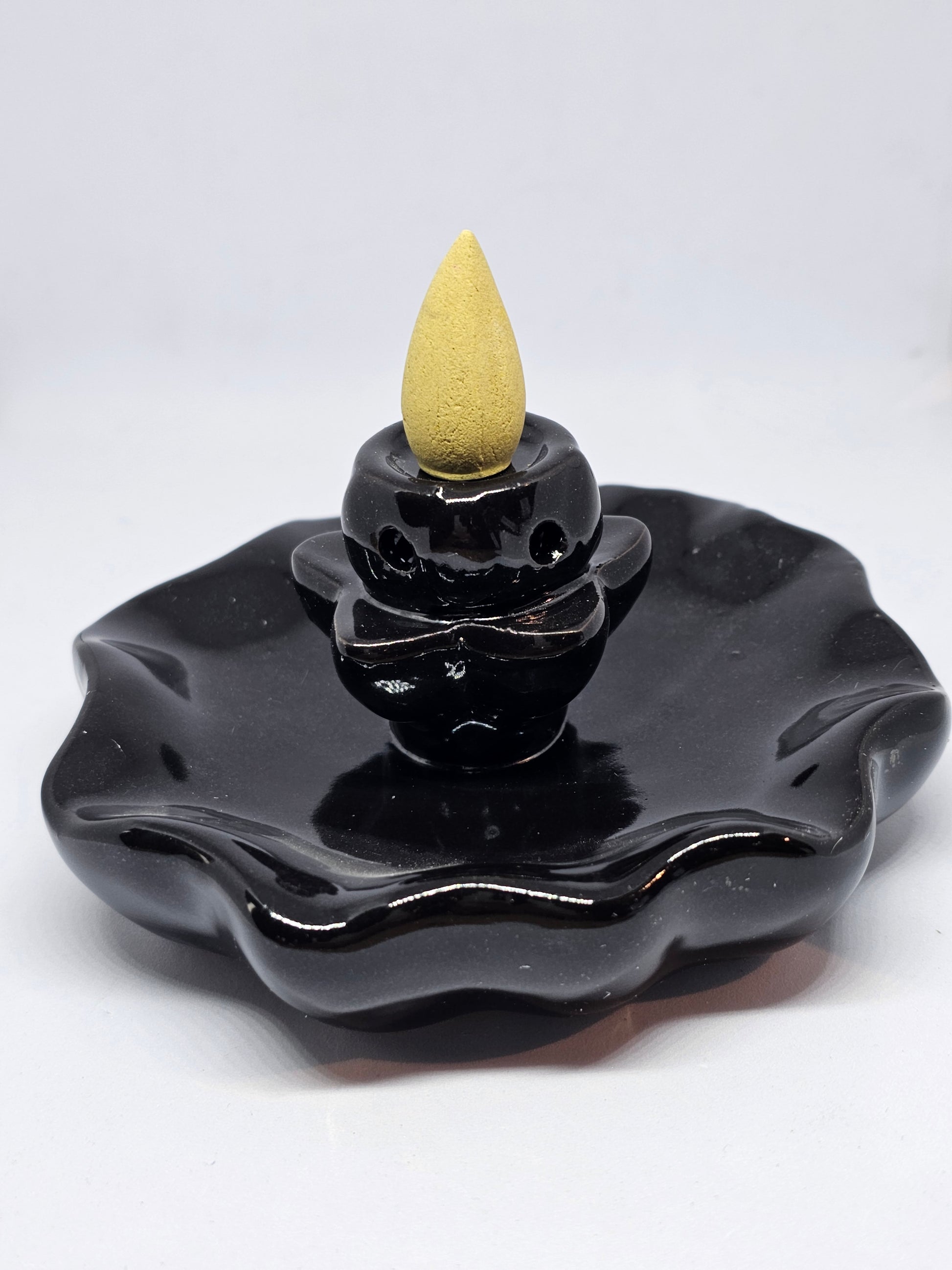 Backflow Incense Cone Burner Lotus - Rivendell Shop