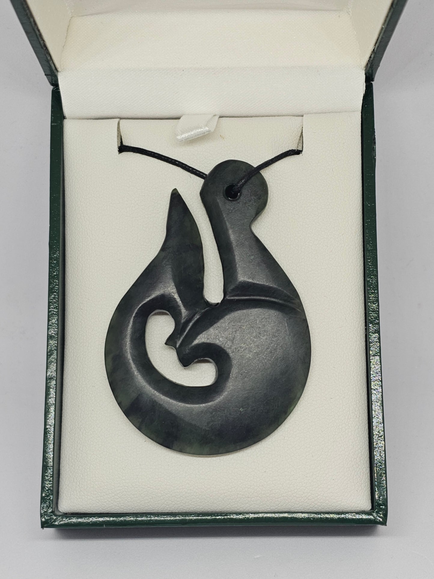 Manaia Greenstone Pendant - Large Matte - Rivendell Shop