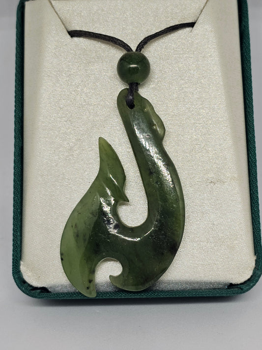 Hei Matau (Hook) Greenstone Pendant - Rivendell Shop