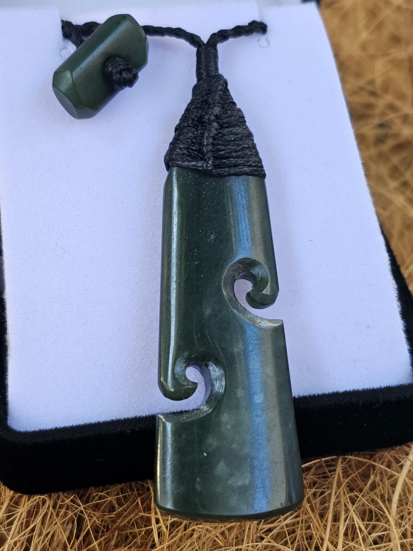 Greenstone Toki with Koru Indentation - Rivendell Shop