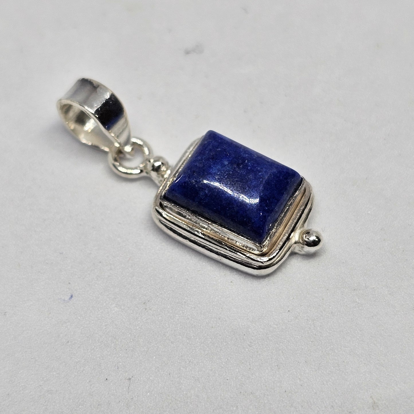 Lapis lazuli tear square pendant - Rivendell Shop