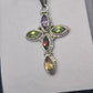 Multi Crystal Cross Pendant - Rivendell Shop