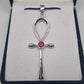 Garnet Ankh Pendant - Rivendell Shop