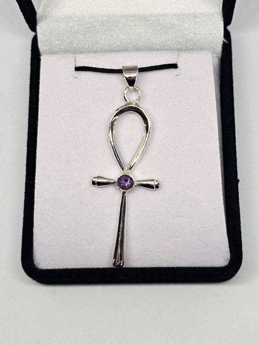 Amethyst Ankh Pendant - Rivendell Shop