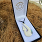 (Fish Hook Bone carving large with Paua - Rivendell Shop