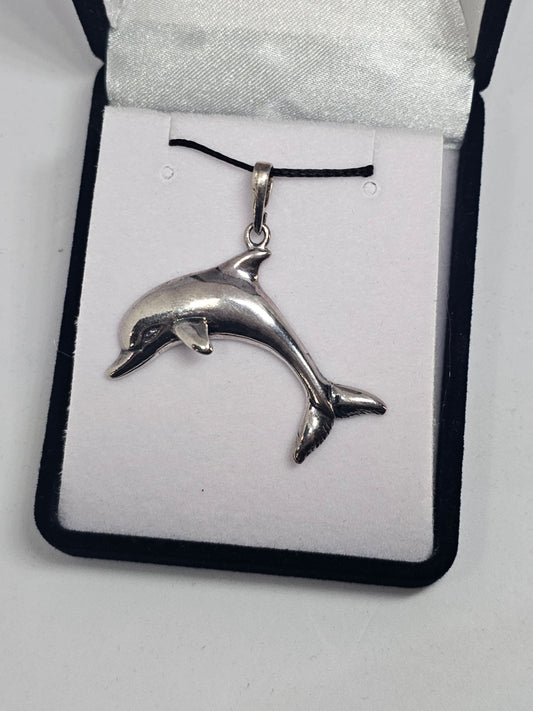Sterling Silver Dolphin Pendant - Rivendell Shop