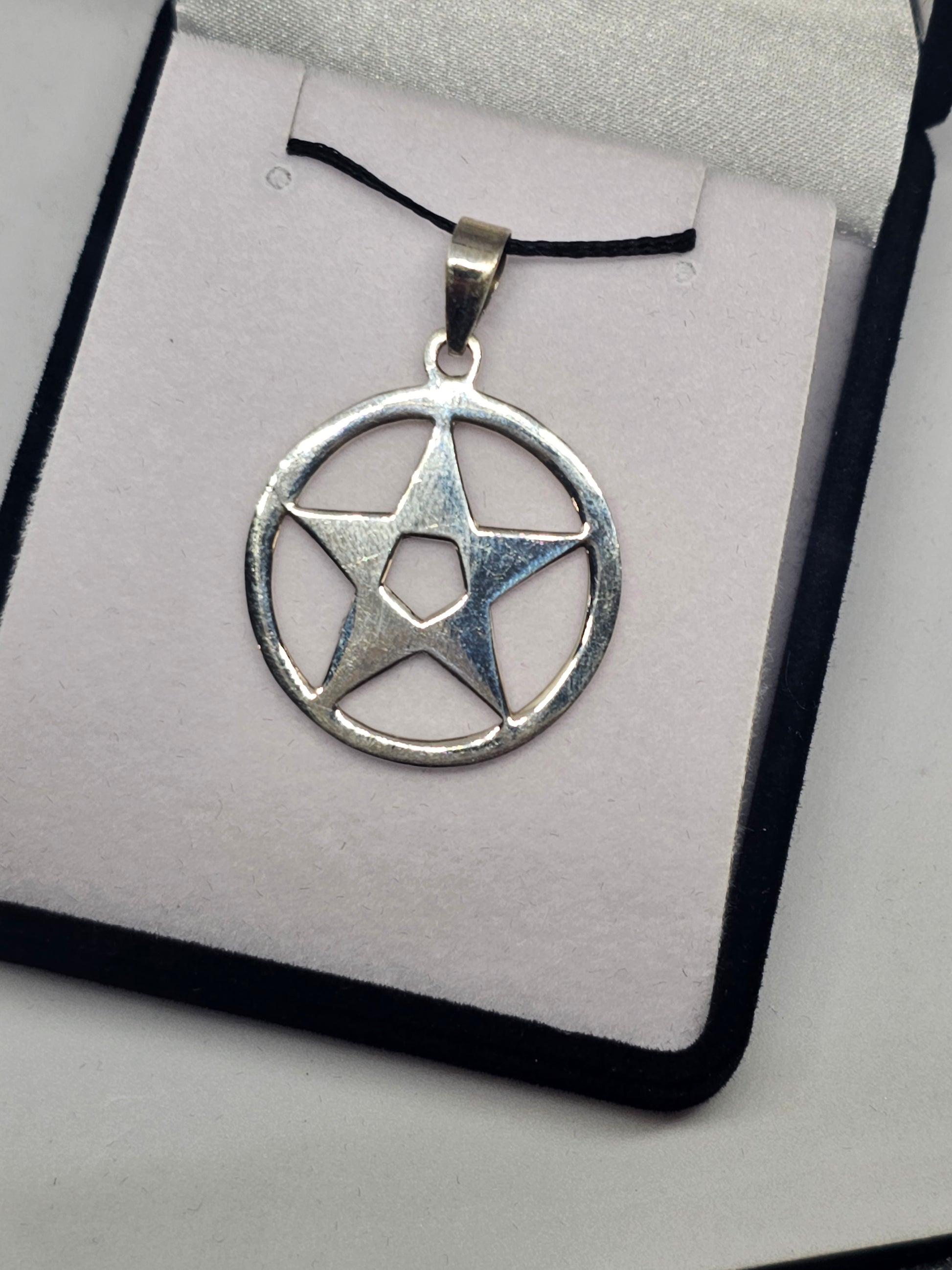 Sterling Silver Pentagram Pendant - Rivendell Shop