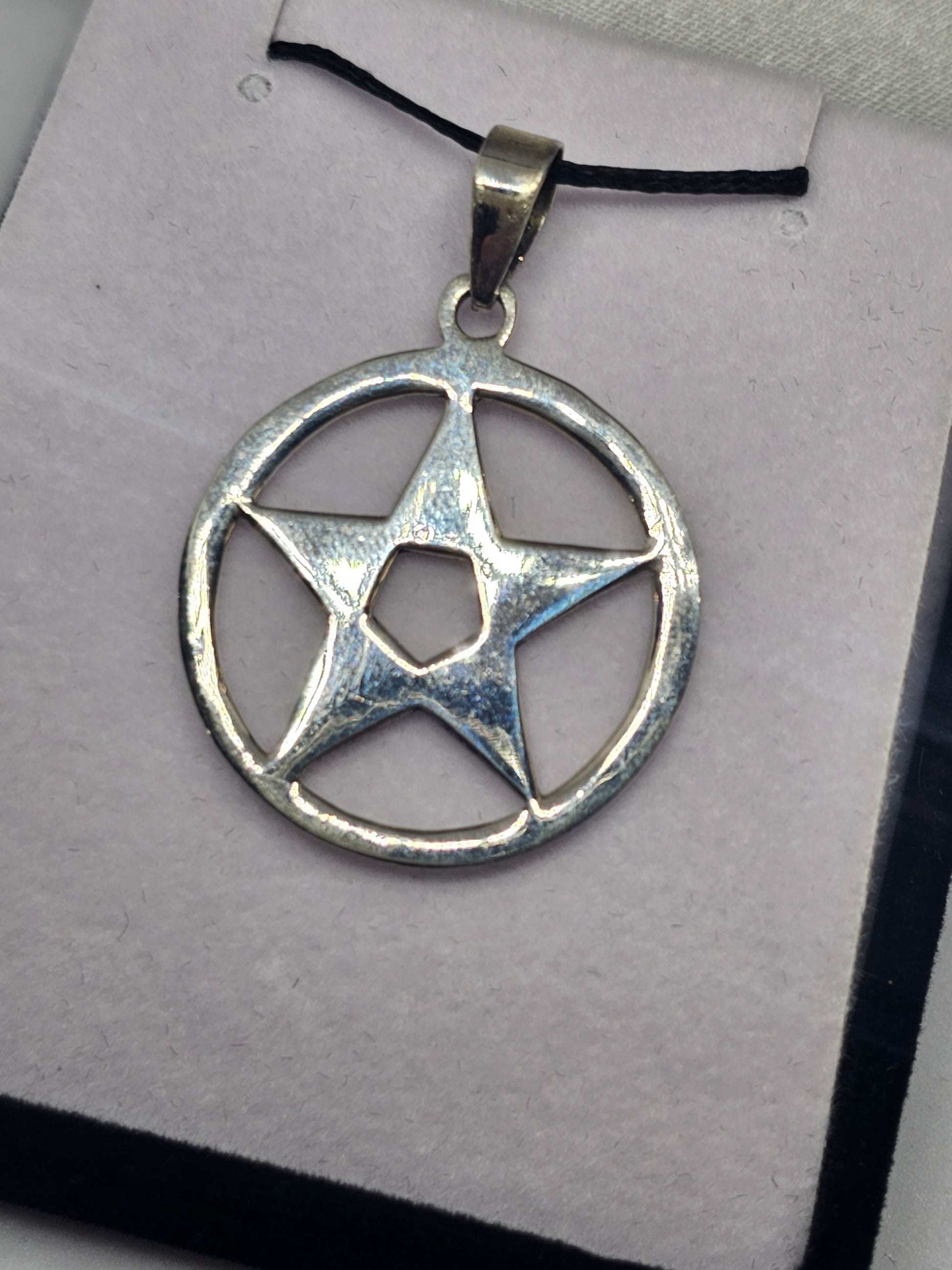 Sterling Silver Pentagram Pendant - Rivendell Shop