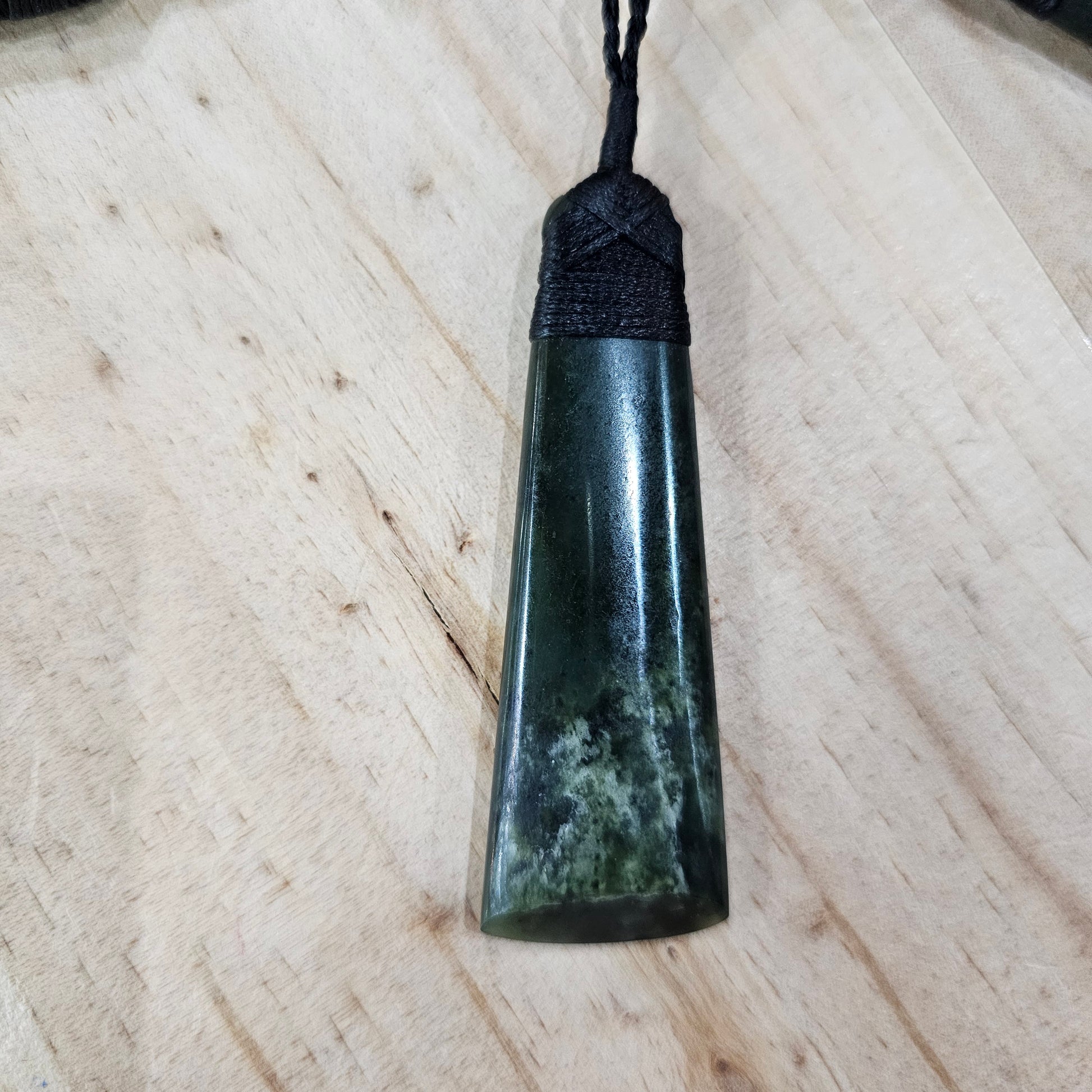 Greenstone Toki Pendant 70x22 mm - Rivendell Shop