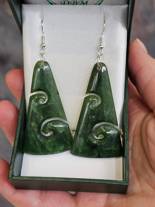 Koru Carved Earrings - Rivendell Shop