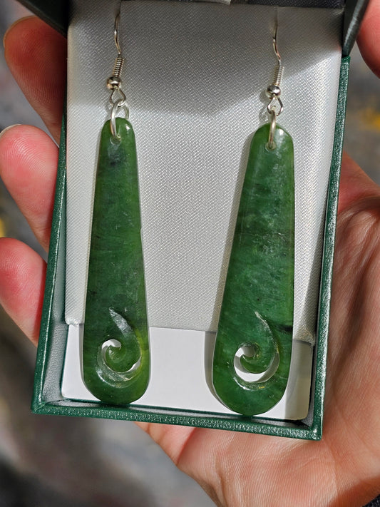 Koru Carved Earrings - Rivendell Shop