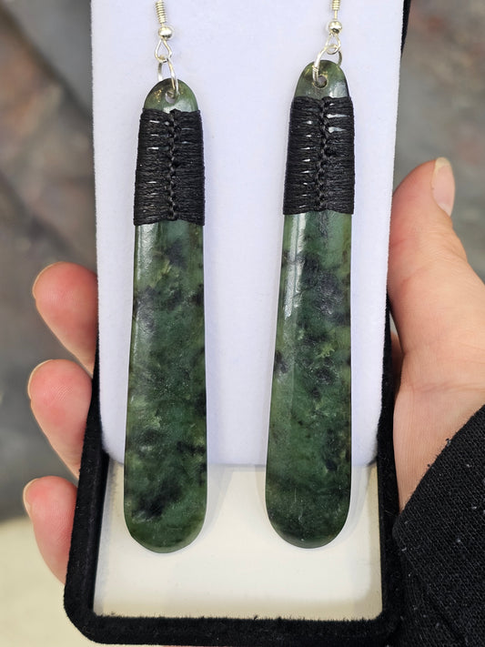 Greenstone Drop Earrings - Extra Large - Rivendell Shop