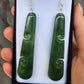 Greenstone Koru Carved Drop Earrings - Rivendell Shop