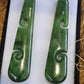 Greenstone Koru Carved Drop Earrings - Rivendell Shop