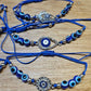 Evil Eye Wax Bracelet - Blue/Silver Assorted - Rivendell Shop