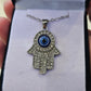 Evil Eye Pendant - Silver Hamsa - Rivendell Shop