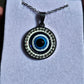 Evil Eye Pendant - Silver Diamante - Rivendell Shop