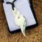 Handcarved Bone Pendant with Paua - Rivendell Shop