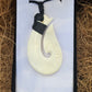 Handcarved Traditionally Bound Fish Hook Bone Carving Pendant - Hei Matau - Rivendell Shop